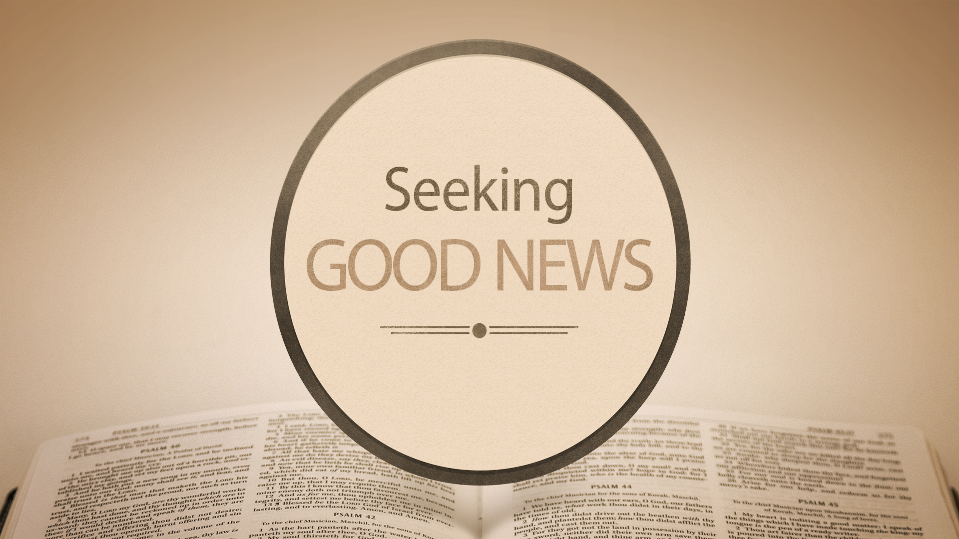 Featured image for Seeking Good News – Bible Study
